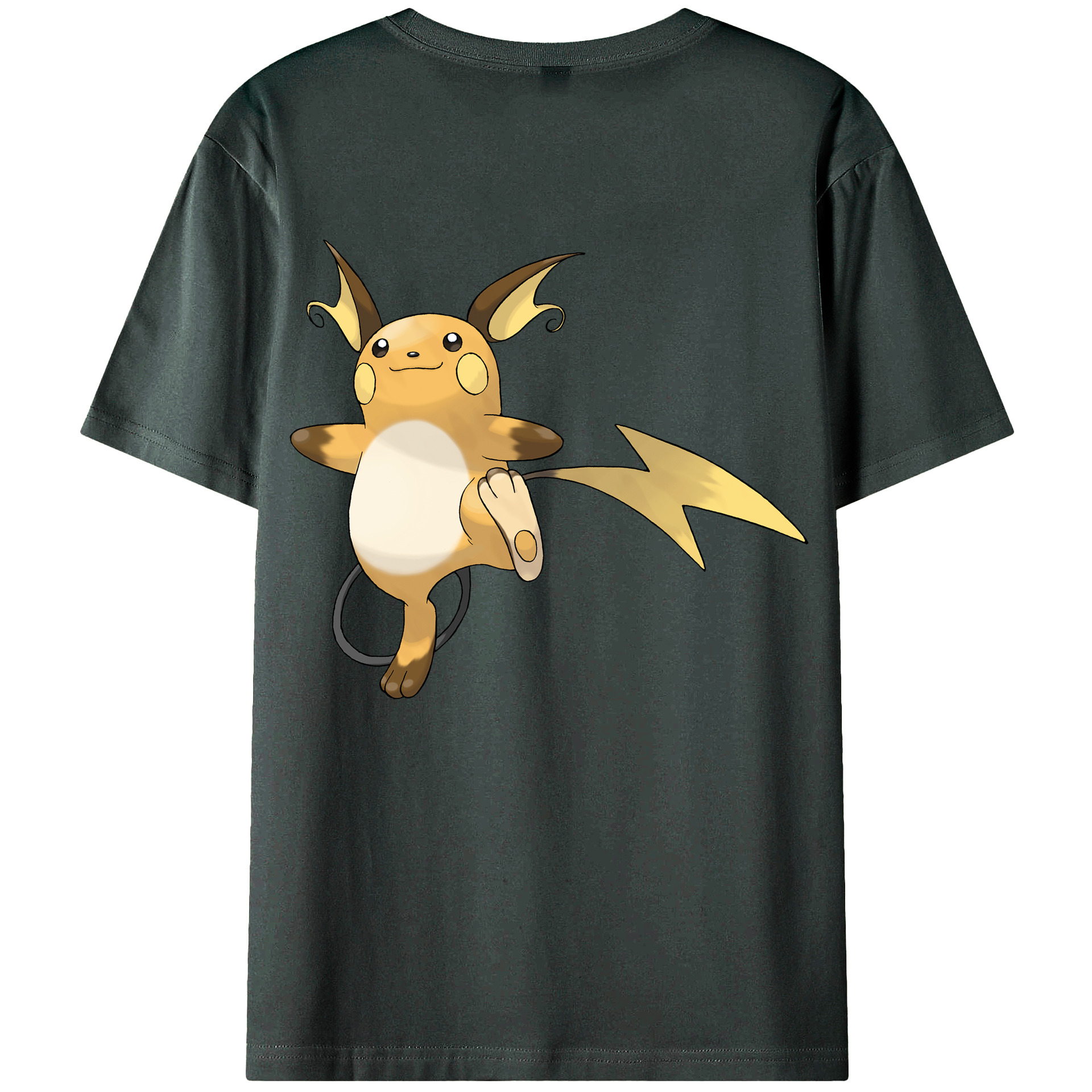 （画像用） ポケットモンスター Pokémon 綿100％ メンズ半袖Tシャツ（バックプリント） 通気性